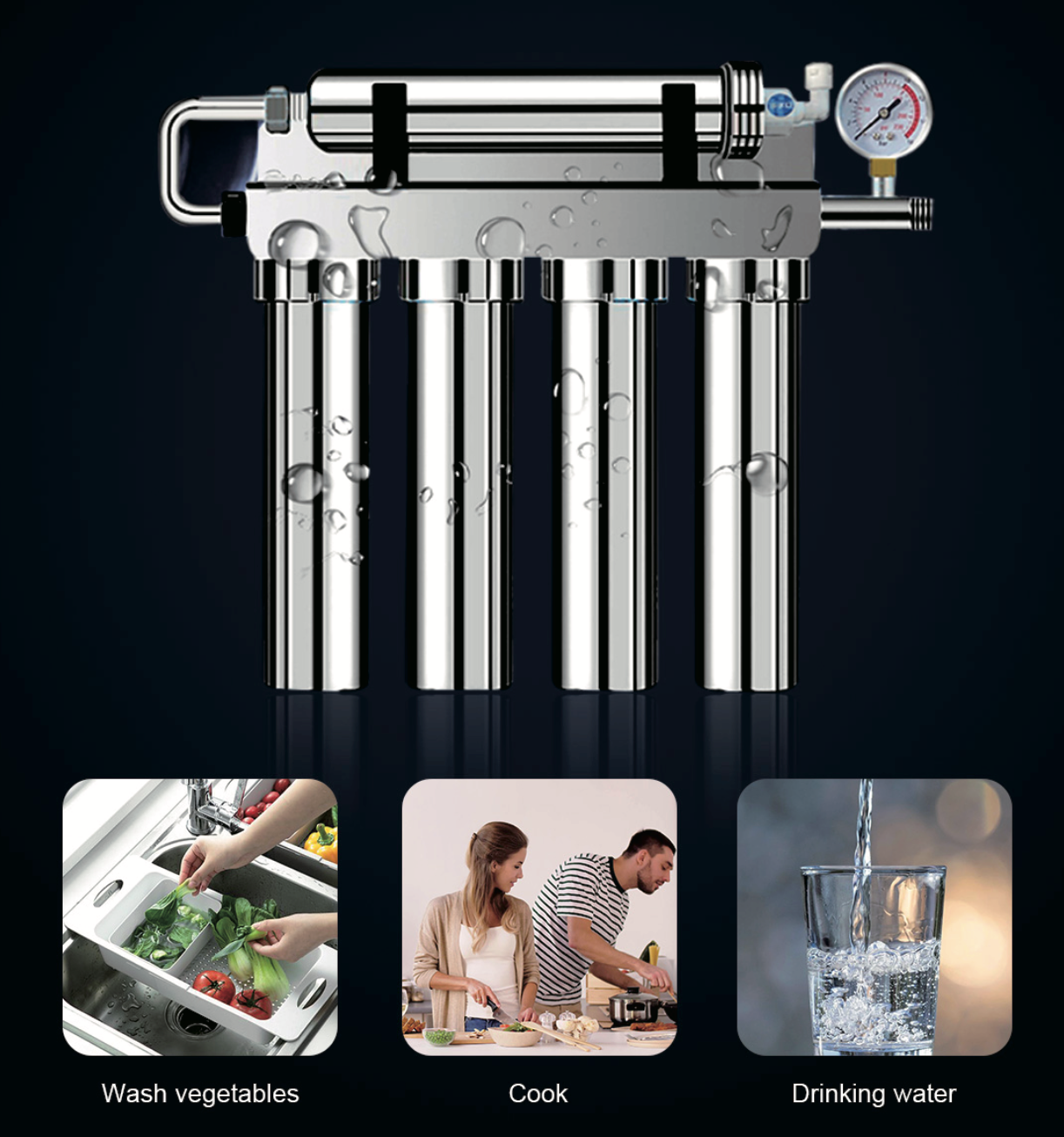Kitchen large flow water purifier